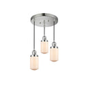 Dover Multi-Pendant shown in the Polished Nickel finish with a Matte White shade