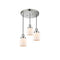 Bell Multi-Pendant shown in the Polished Nickel finish with a Matte White shade