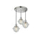 Oxford Multi-Pendant shown in the Polished Nickel finish with a Seedy shade