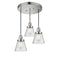 Cone Multi-Pendant shown in the Polished Nickel finish with a Seedy shade