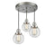 Beacon Multi-Pendant shown in the Brushed Satin Nickel finish with a Clear shade