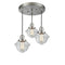 Oxford Multi-Pendant shown in the Brushed Satin Nickel finish with a Clear shade