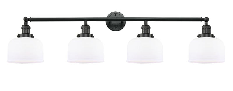 Innovations Lighting Large Bell 4 Light Bath Vanity Light 215-BK-G73