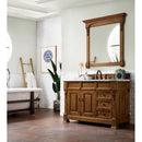 James Martin Brookfield 48" Country Oak Single Vanity with 3 cm Carrara Marble Top 147-114-5276-3CAR