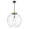 Athens Pendant shown in the Black Antique Brass finish with a Clear shade