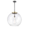 Athens Pendant shown in the Black Antique Brass finish with a Seedy shade