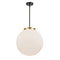 Beacon Pendant shown in the Black Antique Brass finish with a Matte White shade