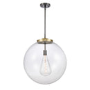 Beacon Pendant shown in the Black Antique Brass finish with a Clear shade