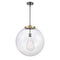 Beacon Pendant shown in the Black Antique Brass finish with a Clear shade