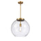 Athens Pendant shown in the Brushed Brass finish with a Clear shade