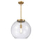 Athens Pendant shown in the Brushed Brass finish with a Seedy shade