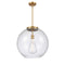 Athens Pendant shown in the Brushed Brass finish with a Seedy shade