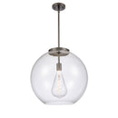 Athens Pendant shown in the Oil Rubbed Bronze finish with a Clear shade