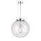 Beacon Pendant shown in the Polished Chrome finish with a Clear shade