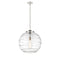 Deco Swirl Pendant shown in the Polished Nickel finish with a Clear shade