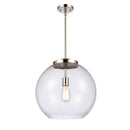 Athens Pendant shown in the Polished Nickel finish with a Clear shade