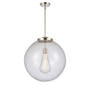 Beacon Pendant shown in the Polished Nickel finish with a Seedy shade