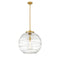 Deco Swirl Pendant shown in the Satin Gold finish with a Clear shade