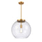 Athens Pendant shown in the Satin Gold finish with a Clear shade