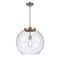 Athens Pendant shown in the Brushed Satin Nickel finish with a Clear shade