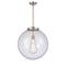 Beacon Pendant shown in the Brushed Satin Nickel finish with a Clear shade