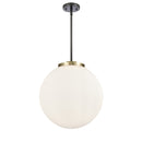 Beacon Pendant shown in the Black Antique Brass finish with a Matte White shade