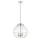 Deco Swirl Pendant shown in the Polished Chrome finish with a Clear shade