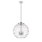 Deco Swirl Pendant shown in the Polished Chrome finish with a Clear shade