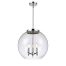 Athens Pendant shown in the Polished Chrome finish with a Clear shade