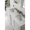 James Martin De Soto 60" Double Vanity Bright White with 3 cm Arctic Fall Solid Surface Top 825-V60D-BW-3AF