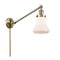 Bellmont Swing Arm shown in the Antique Brass finish with a Matte White shade