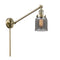 Bell Swing Arm shown in the Antique Brass finish with a Plated Smoke shade