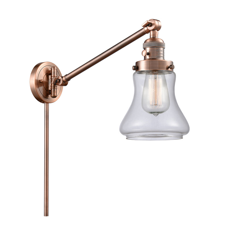 Bellmont Swing Arm shown in the Antique Copper finish with a Clear shade