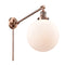 Beacon Swing Arm shown in the Antique Copper finish with a Matte White shade