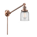 Bell Swing Arm shown in the Antique Copper finish with a Clear shade