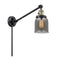 Bell Swing Arm shown in the Black Antique Brass finish with a Plated Smoke shade