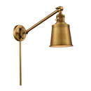 Addison Swing Arm shown in the Brushed Brass finish with a Brushed Brass shade