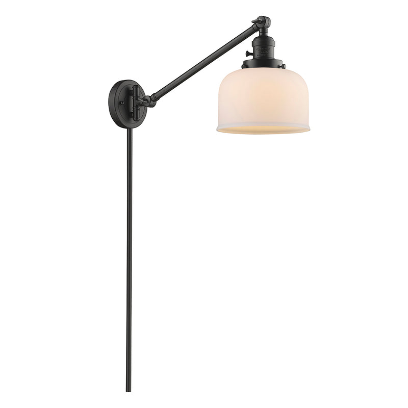 Bell Swing Arm shown in the Oil Rubbed Bronze finish with a Matte White shade