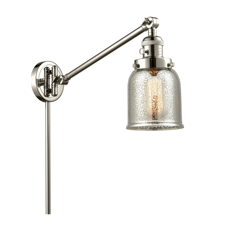 Bell Swing Arm shown in the Polished Nickel finish with a Silver Plated Mercury shade