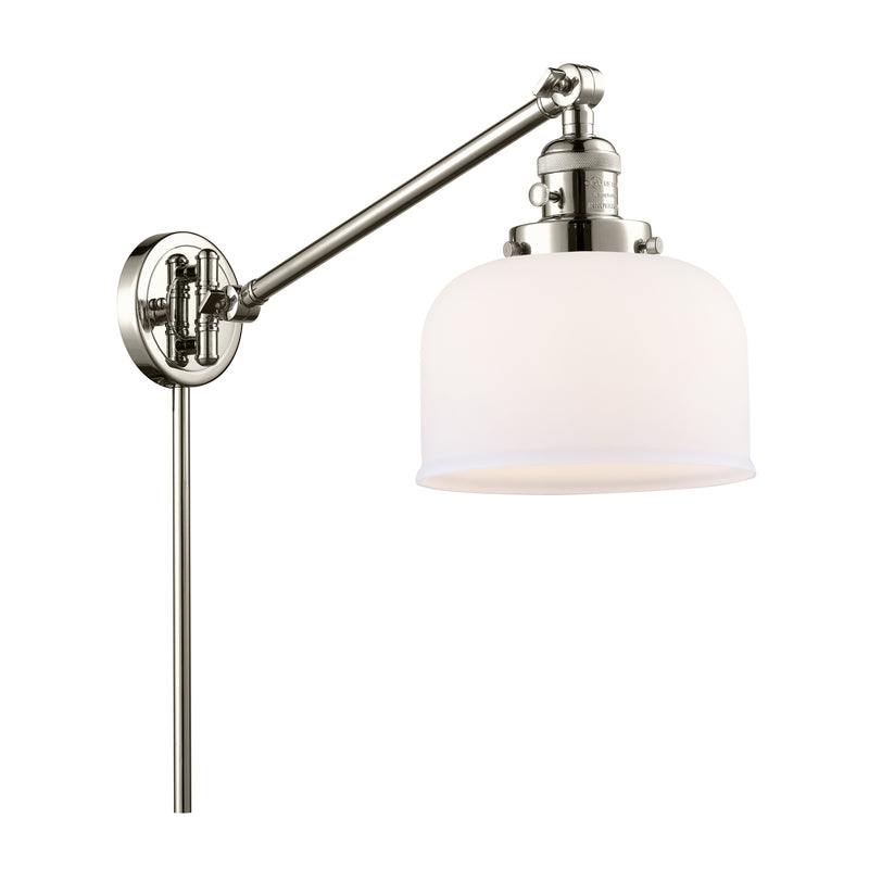 Bell Swing Arm shown in the Polished Nickel finish with a Matte White shade