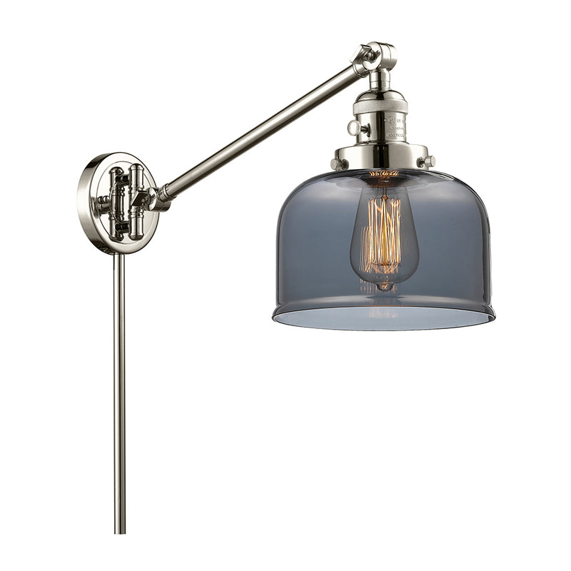 Bell Swing Arm shown in the Polished Nickel finish with a Plated Smoke shade