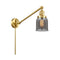 Bell Swing Arm shown in the Satin Gold finish with a Plated Smoke shade