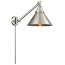 Briarcliff Swing Arm shown in the Brushed Satin Nickel finish with a Brushed Satin Nickel shade