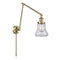 Bellmont Swing Arm shown in the Antique Brass finish with a Clear shade