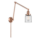 Bell Swing Arm shown in the Antique Copper finish with a Clear shade