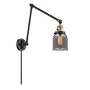 Bell Swing Arm shown in the Black Antique Brass finish with a Plated Smoke shade