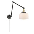 Bell Swing Arm shown in the Black Antique Brass finish with a Matte White shade