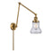 Bellmont Swing Arm shown in the Brushed Brass finish with a Clear shade