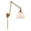 Bell Swing Arm shown in the Brushed Brass finish with a Matte White shade