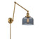 Bell Swing Arm shown in the Brushed Brass finish with a Plated Smoke shade